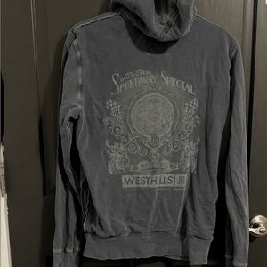 Juicy Couture Men’s Vintage Roadster Speedway Gray Zip-Up Hoodie. Size S.
